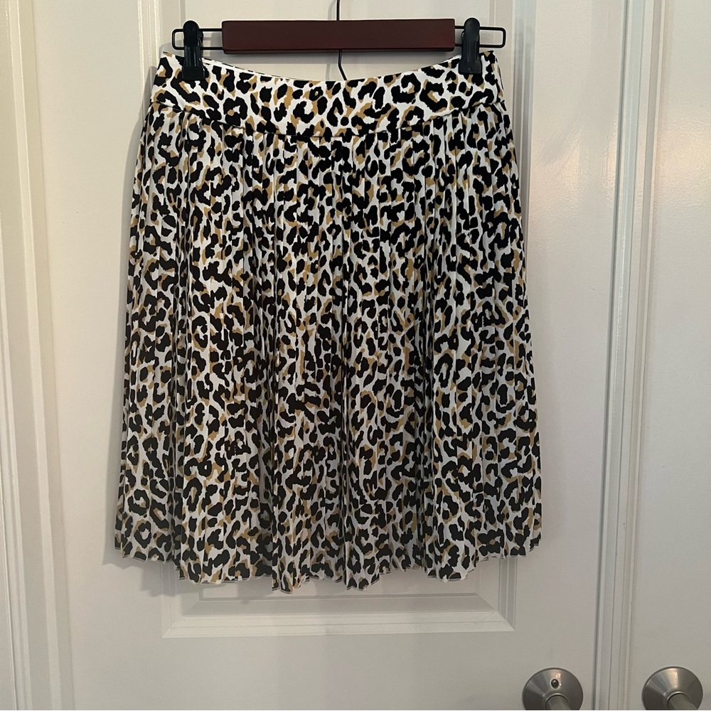 J. Crew Animal Print Pleated Shirt